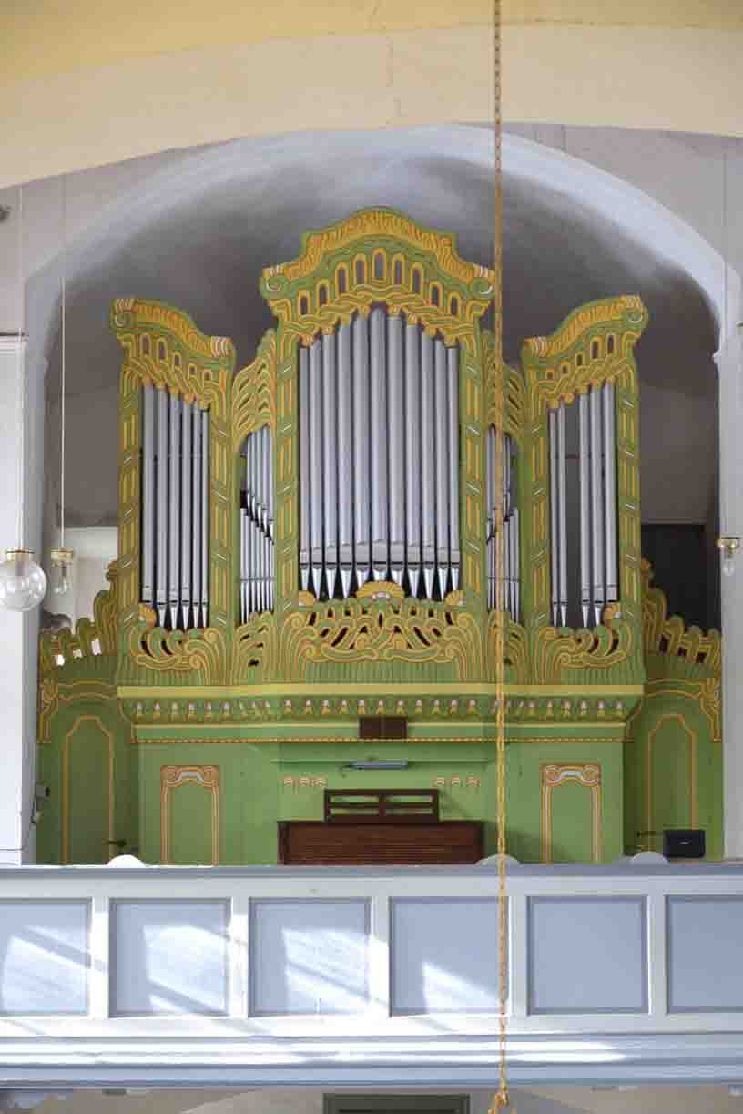 Orgelprospekt Sacka nach der Restaurierung