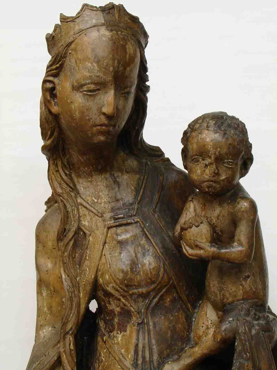 Skulpturendetail Maria um 1500